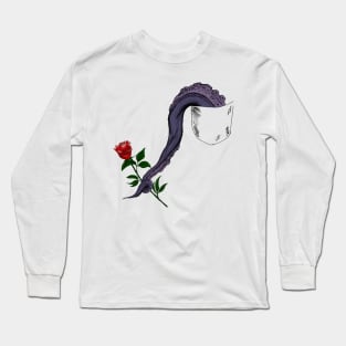 octopus gives a rose from his pocket Long Sleeve T-Shirt